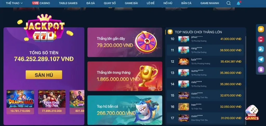 Hình ảnh Nổ Hũ Jackpot Lũy Tiến tại sodo88 chính thức